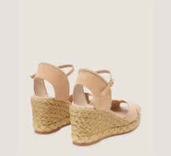 Stuart Weitzman Mid Heel Sandals|Wedges & Espadrilles-CHANGE LOCATION Suede & jute/Adobe & Natural