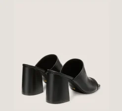 Stuart Weitzman High Heel Sandals|Trending: Block Heels-CHANGE LOCATION Lacquered Nappa Leather/Black