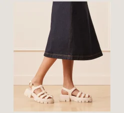 Stuart Weitzman Flat & Low Heel Sandals|The Best Sellers Edit-CHANGE LOCATION Seashell Tonal