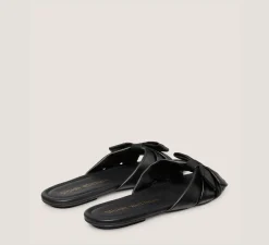 Stuart Weitzman Flat & Low Heel Sandals|Sandals-CHANGE LOCATION Lacquered Nappa Leather/Black