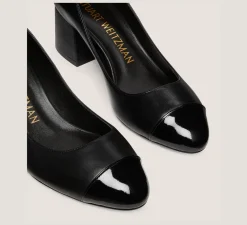 Stuart Weitzman The SW Extended Sizes Collection|Pumps & Heels-CHANGE LOCATION Nappa leather & patent/Black