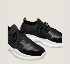 Stuart Weitzman Sneakers-CHANGE LOCATION Leather & knit fabric/Black