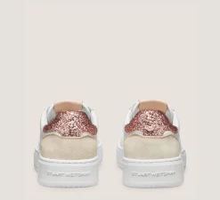 Stuart Weitzman Sneakers|The SW Exclusives Collection-CHANGE LOCATION Calf leather & glitter/White & Nude