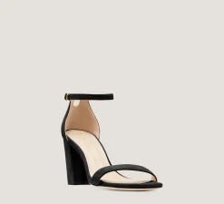 Stuart Weitzman The SW Extended Sizes Collection|Sandals-CHANGE LOCATION Suede/Black