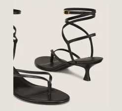 Stuart Weitzman Mid Heel Sandals|The SW Exclusives Collection-CHANGE LOCATION Smooth Leather/Black