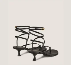 Stuart Weitzman Mid Heel Sandals|The SW Exclusives Collection-CHANGE LOCATION Smooth Leather/Black