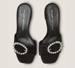 Stuart Weitzman Flat & Low Heel Sandals|Trending: Block Heels-CHANGE LOCATION Black