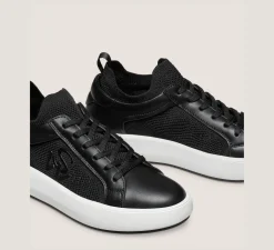 Stuart Weitzman Sneakers-CHANGE LOCATION Leather & knit fabric/Black