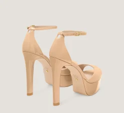 Stuart Weitzman High Heel Sandals|The Bridal Collection-CHANGE LOCATION Patent leather/Adobe Beige