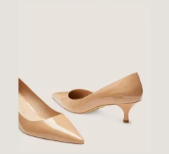 Stuart Weitzman The Occasion Edit|The SW Extended Sizes Collection-CHANGE LOCATION Patent leather/Adobe Beige