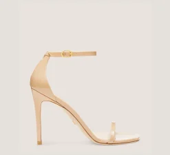 Stuart Weitzman The SW Icons Collection|The Nudist Collection-CHANGE LOCATION Patent leather/Adobe Beige