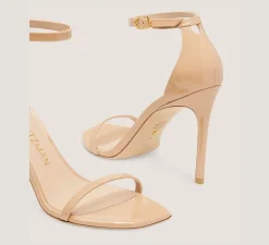Stuart Weitzman The SW Icons Collection|The Nudist Collection-CHANGE LOCATION Patent leather/Adobe Beige