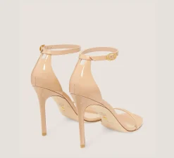 Stuart Weitzman The SW Icons Collection|The Nudist Collection-CHANGE LOCATION Patent leather/Adobe Beige