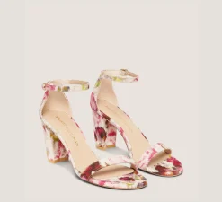 Stuart Weitzman The Occasion Edit|The SW Extended Sizes Collection-CHANGE LOCATION Floral Printed Jacquard/Pink/Multi