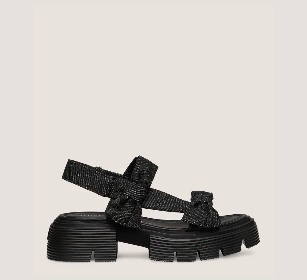Stuart Weitzman Flat & Low Heel Sandals|The SW Extended Sizes Collection-CHANGE LOCATION Black