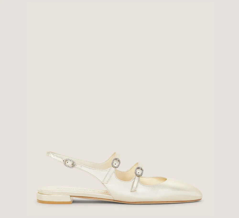 Stuart Weitzman The SW Extended Sizes Collection|Flats & Loafers-CHANGE LOCATION Light Gold
