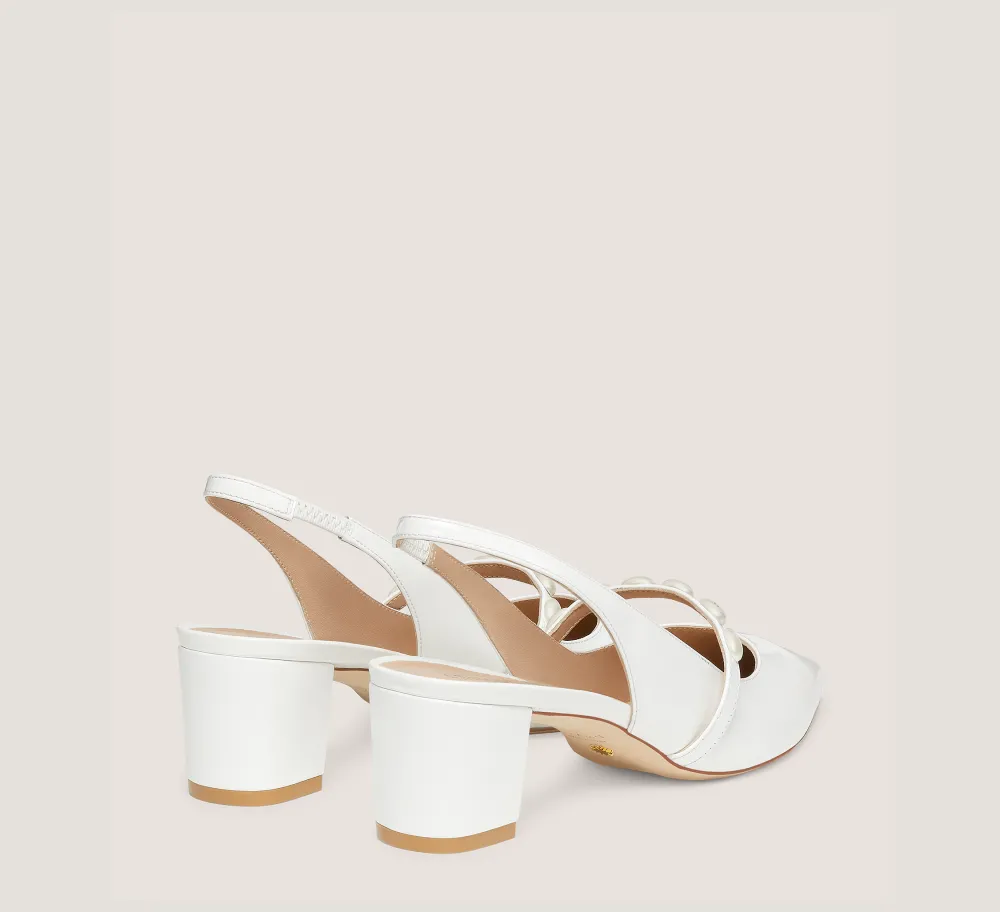 Stuart Weitzman Trending: Block Heels|The Bridal Collection-CHANGE LOCATION Patent leather/White