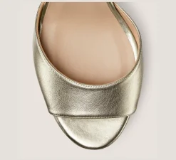 Stuart Weitzman High Heel Sandals|The Bridal Collection-CHANGE LOCATION Liquid Metallic Leather/Platino Gold
