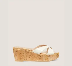 Stuart Weitzman Mid Heel Sandals|Wedges & Espadrilles-CHANGE LOCATION Patent leather/Seashell