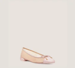 Stuart Weitzman Flats & Loafers|The Work Essentials Edit-CHANGE LOCATION Mesh & lacquered nappa leather/Rosewater & Ballet