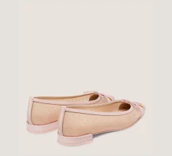 Stuart Weitzman Flats & Loafers|The Work Essentials Edit-CHANGE LOCATION Mesh & lacquered nappa leather/Rosewater & Ballet