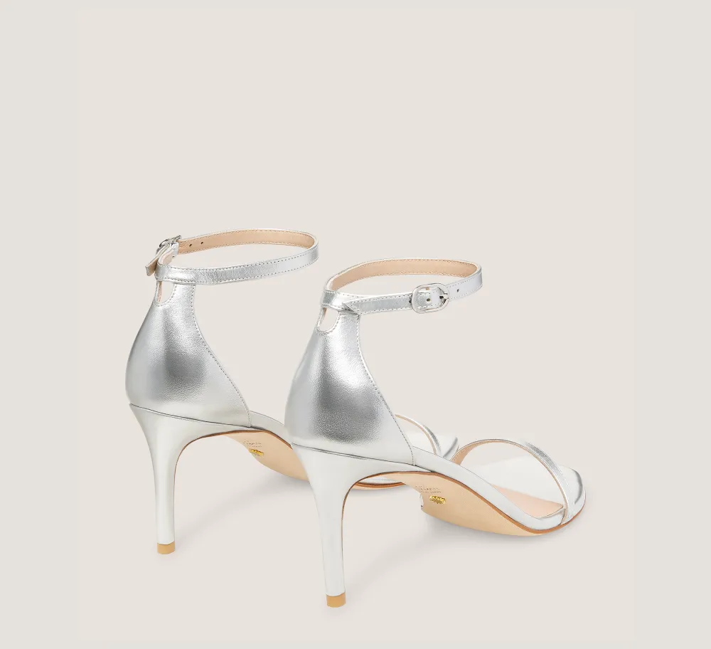 Stuart Weitzman Mid Heel Sandals|Sandals-CHANGE LOCATION Silver