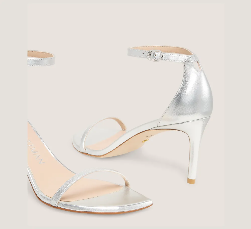 Stuart Weitzman Mid Heel Sandals|Sandals-CHANGE LOCATION Silver