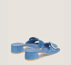 Stuart Weitzman Flat & Low Heel Sandals|Trending: Block Heels-CHANGE LOCATION Vintage denim/Washed Blue Denim