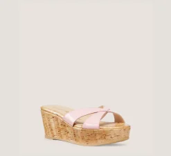 Stuart Weitzman Mid Heel Sandals|Wedges & Espadrilles-CHANGE LOCATION Patent leather/Blossom